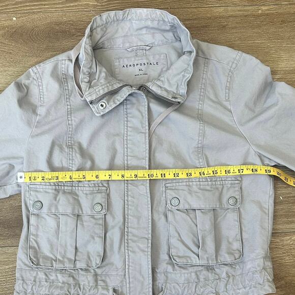 Aeropostale Utility Military Cropped Jacket Women's Size XL - Picture 10 of 10